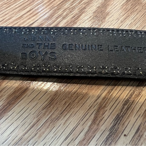 Jenny and the Boys Vintage‎ 90s Metal Stud Black Leather Statement Belt - Picture 3 of 7